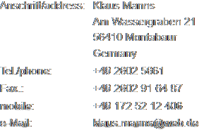 Kontaktdaten Klaus Manns